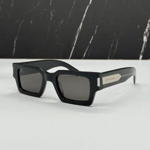 NEW SL572 001 SAINT LAURENT BLACK SQUARE SUNGLASSES SL 572 001 UNISEX EYEWEAR